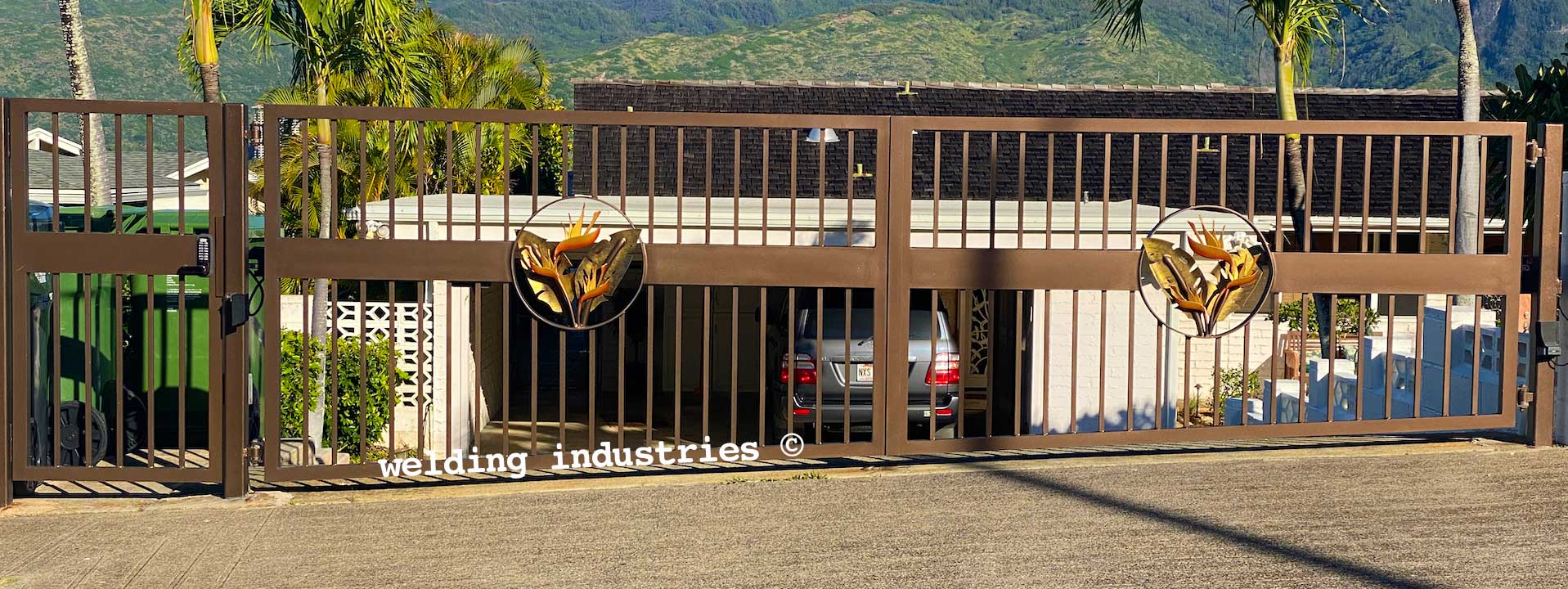 Bird of paradise swing gate